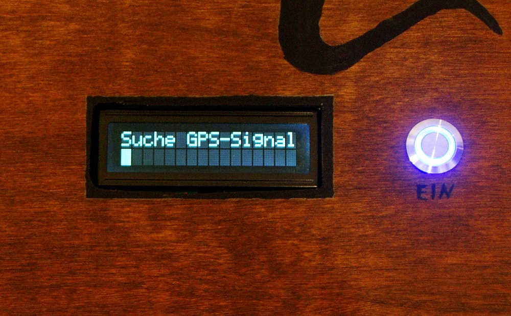 Displayanzeige Suche GPS-Signal